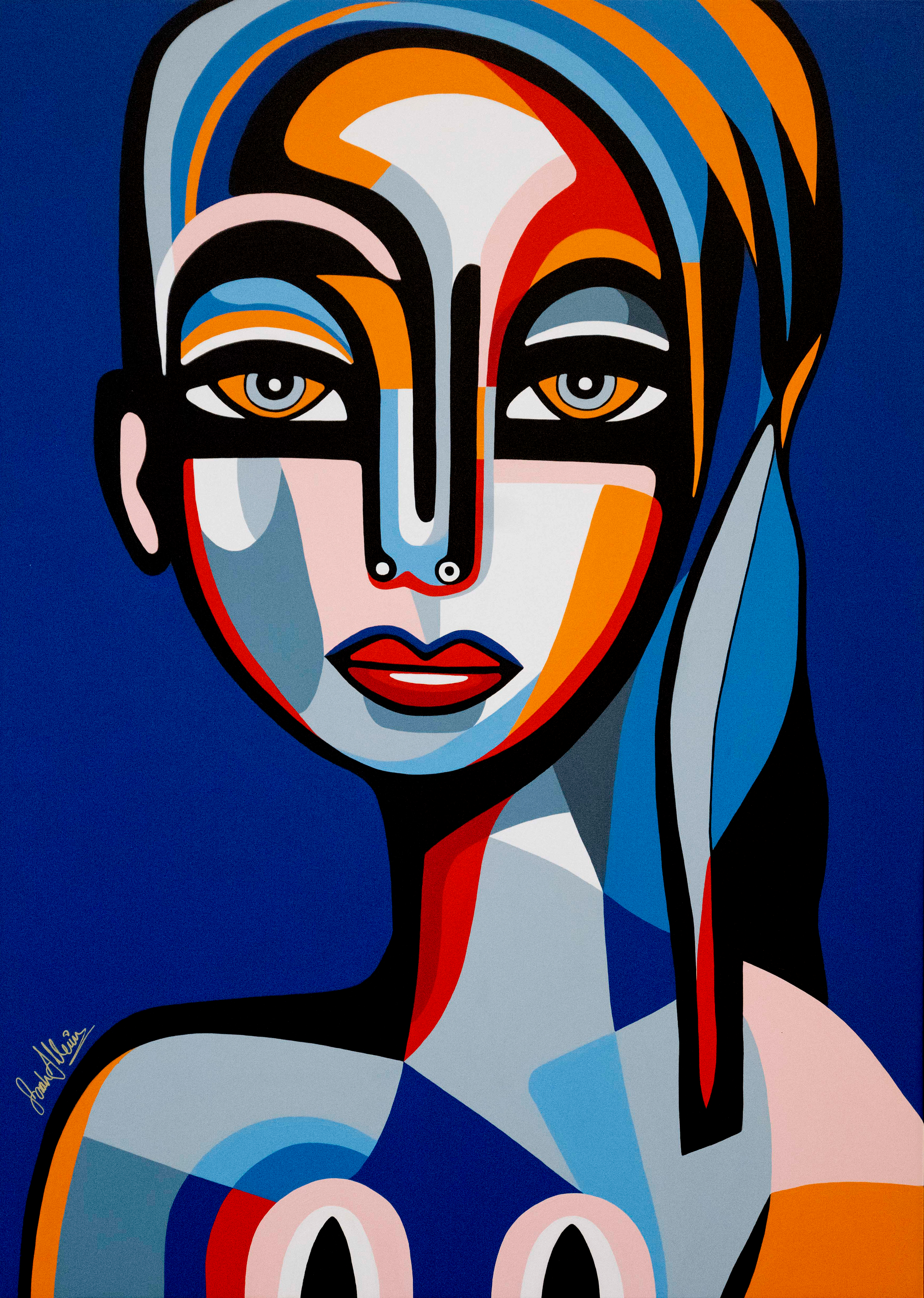 The Rebirth, original abstract painting by Sarah Main, 2024